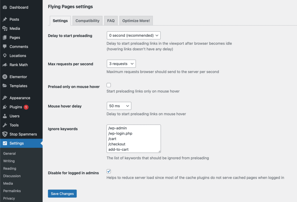 flying-pages-settings