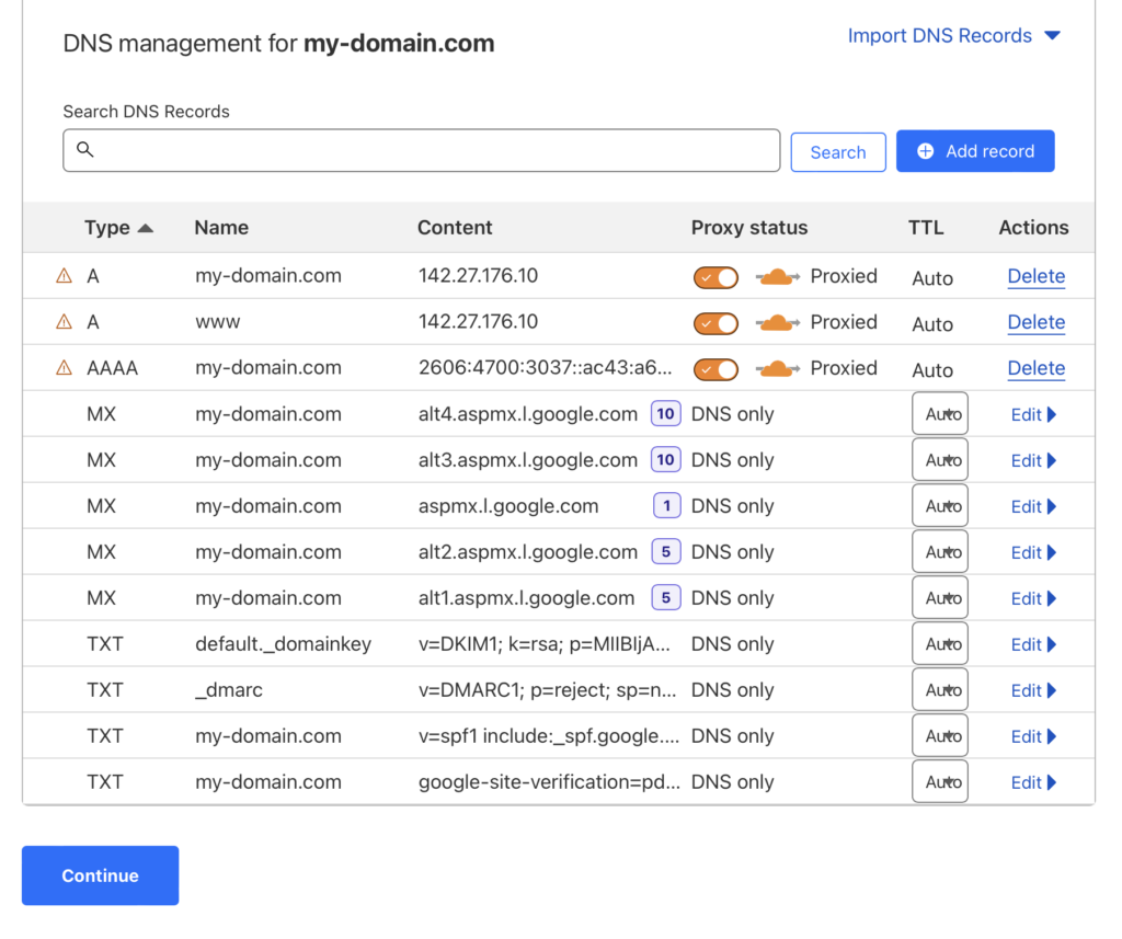 cf-set-dns-records