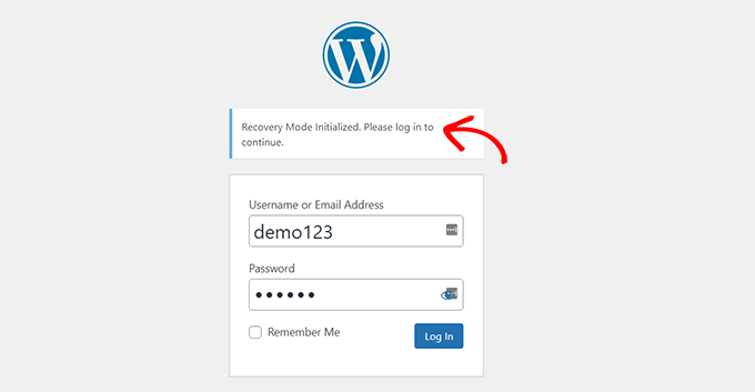 recovery-mode-login