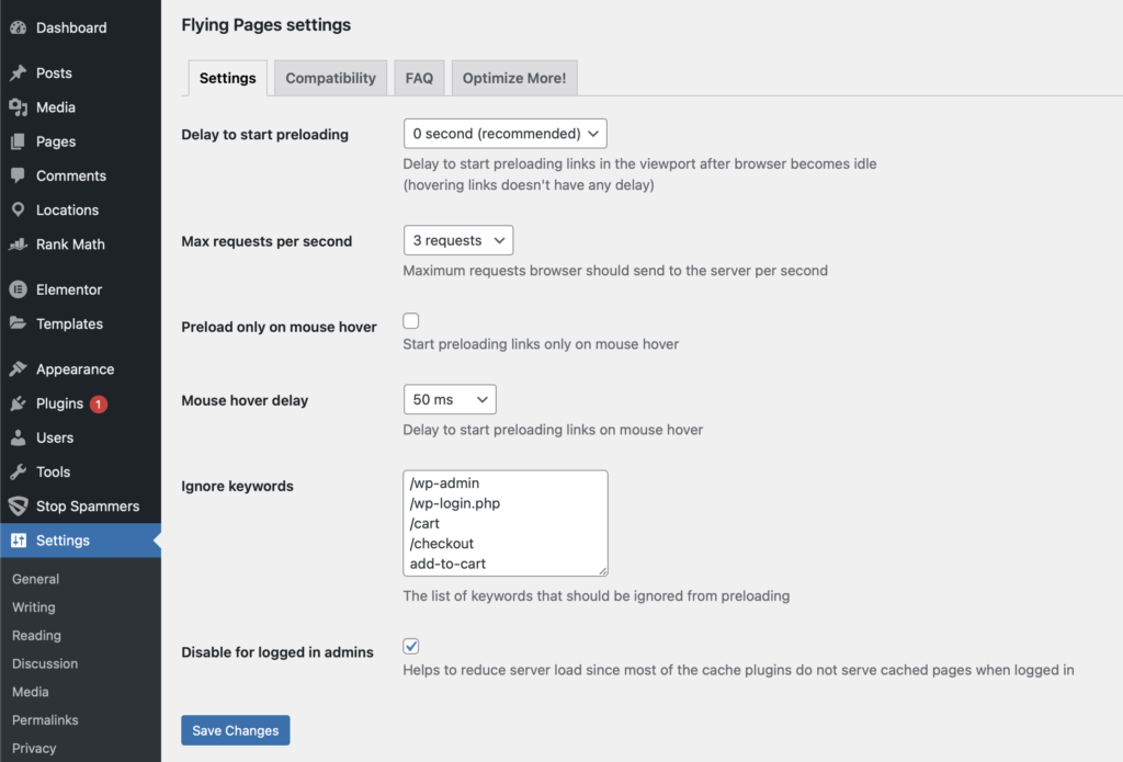 flying-pages-settings